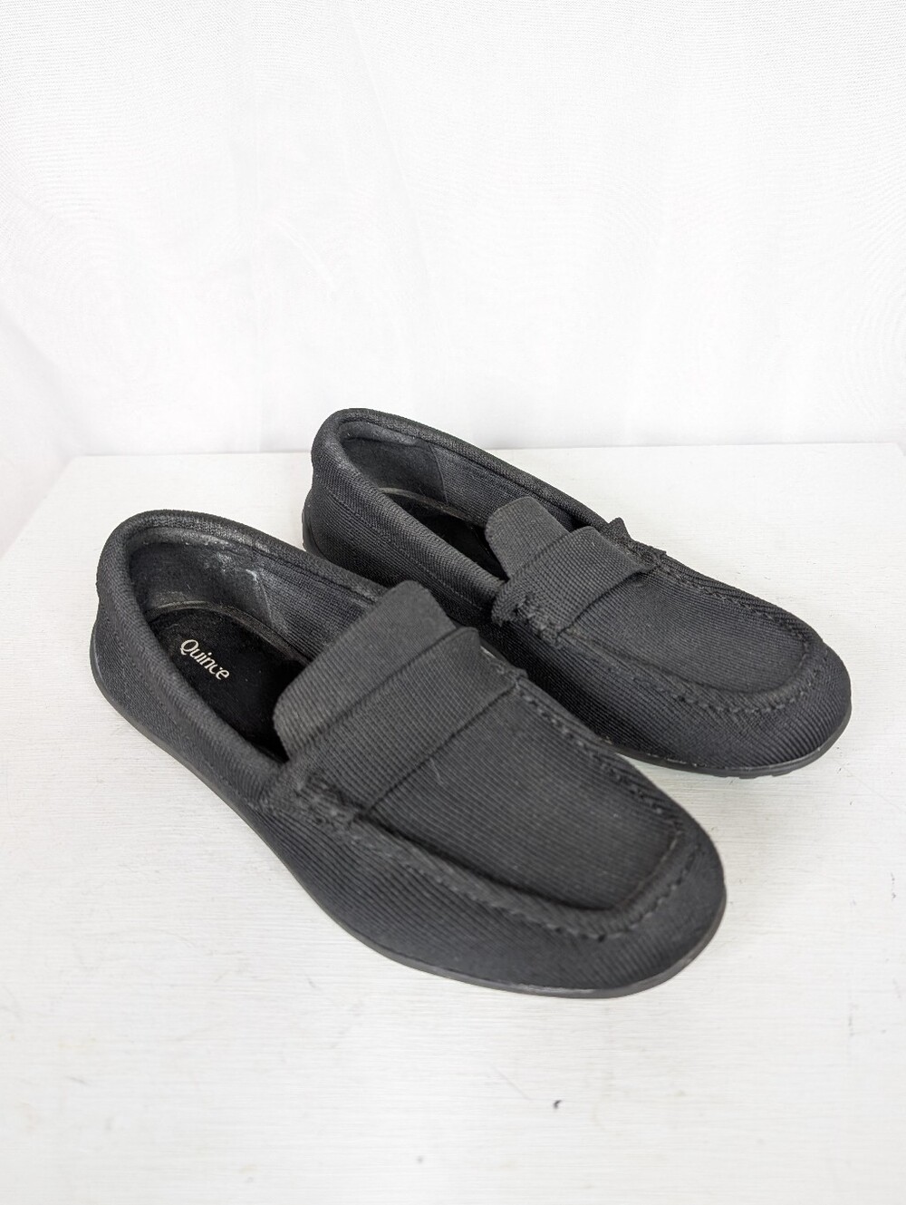 Quince Knit Black Driver Loafers Flats - Size 7